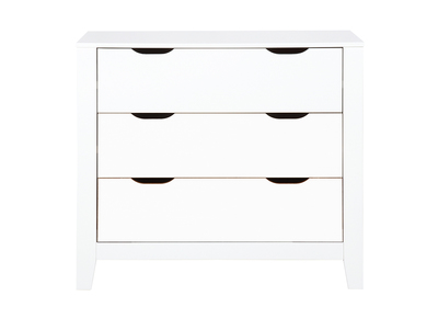Cómoda nórdica blanca con 3 cajones MOLENE - Cómoda nórdica blanca con 3 cajones MOLENE